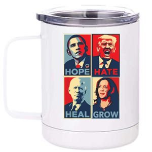 Hope Hate Heal Grow 12 oz Stainless Steel Tumbler Cup