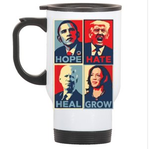 Hope Hate Heal Grow Stainless Steel Travel Mug