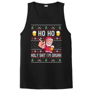 Ho Ho Holy Shit Im Drunk Ugly Christmas Sweater Gift PosiCharge Competitor Tank