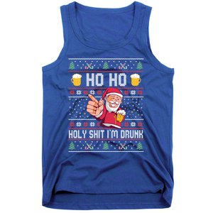 Ho Ho Holy Shit Im Drunk Ugly Christmas Sweater Gift Tank Top