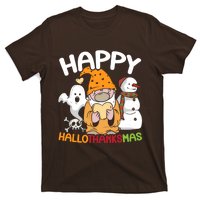 Happy Hallothanksmas Halloween Thanksgiving Christmas T-Shirt