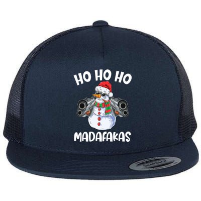 Ho Ho Ho Madafakas Snow Great Gift Flat Bill Trucker Hat