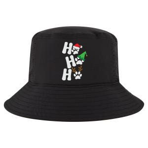 Ho Ho Ho Funny Christmas Dog Lover Dog Paw Print Gift Cool Comfort Performance Bucket Hat