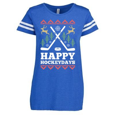 Happy Hockeydays Hockey Christmas Xmas Gift Enza Ladies Jersey Football T-Shirt