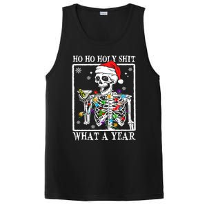 Ho Ho Holy Shit Skeleton Santa Ing Christmas Martini Gift PosiCharge Competitor Tank