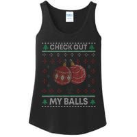 Hilarious Holiday Humor Christmas Check Out My Balls Ladies Essential Tank