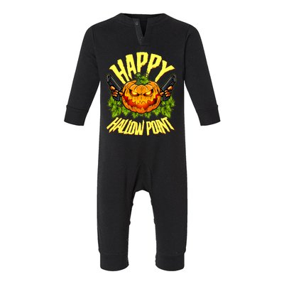 Halloween Happy Hallow Point Pumpkin Gunner Infant Fleece One Piece