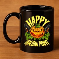 Halloween Happy Hallow Point Pumpkin Gunner 11oz C Handle Ceramic Mug
