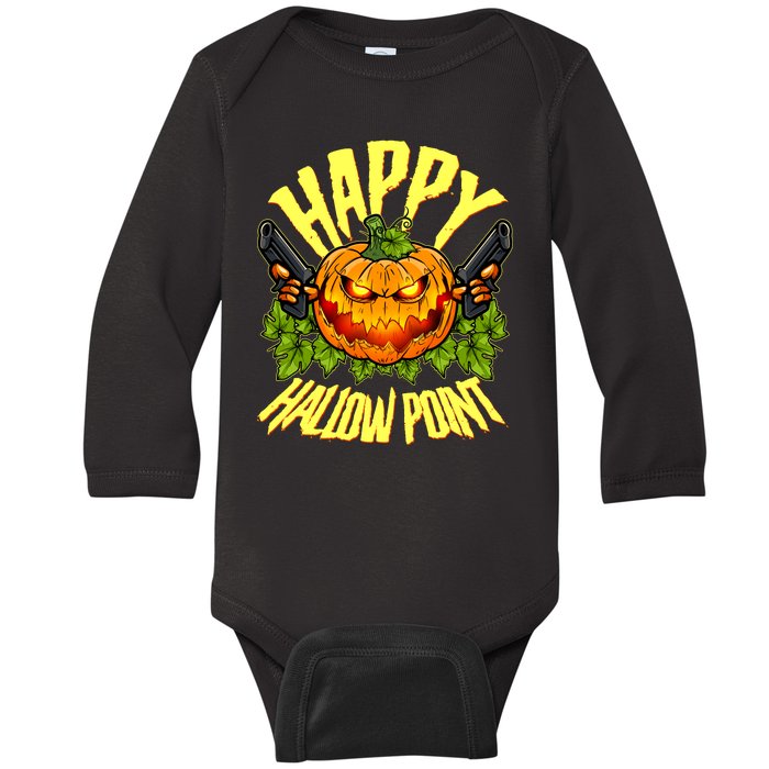 Halloween Happy Hallow Point Pumpkin Gunner Baby Long Sleeve Bodysuit