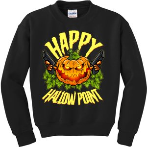 Halloween Happy Hallow Point Pumpkin Gunner Kids Sweatshirt