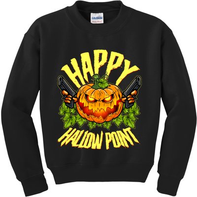 Halloween Happy Hallow Point Pumpkin Gunner Kids Sweatshirt