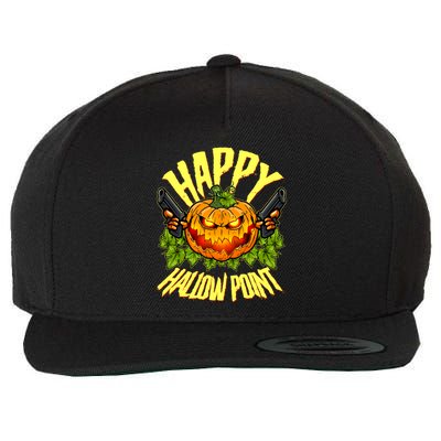 Halloween Happy Hallow Point Pumpkin Gunner Wool Snapback Cap