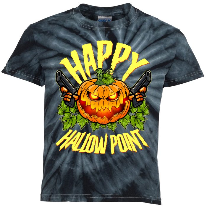 Halloween Happy Hallow Point Pumpkin Gunner Kids Tie-Dye T-Shirt