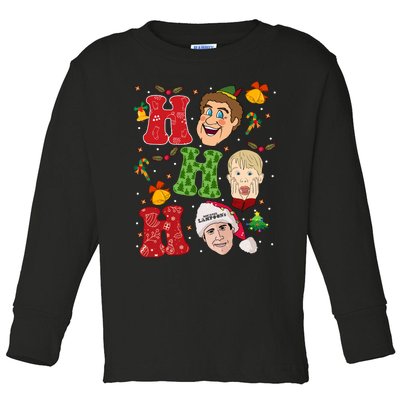 Ho Ho Ho Friends Christmas Comdey Movie Ho Ho Ho Christmas Lights Kevin Toddler Long Sleeve Shirt