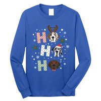 Ho Ho Ho Great Dane Merry Christmas Cute Dogs Happy Holidays Gift Long Sleeve Shirt