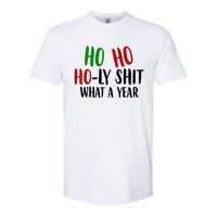 Ho Ho Holy Sh*t What A Year Funny Christmas Softstyle CVC T-Shirt