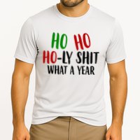 Ho Ho Holy Sh*t What A Year Funny Christmas Cooling Performance Crew T-Shirt