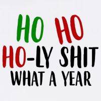 Ho Ho Holy Sh*t What A Year Funny Christmas Cooling Performance Crew T-Shirt