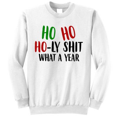 Ho Ho Holy Sh*t What A Year Funny Christmas Sweatshirt