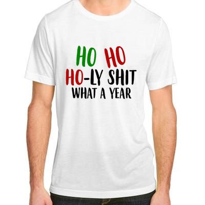 Ho Ho Holy Sh*t What A Year Funny Christmas Adult ChromaSoft Performance T-Shirt