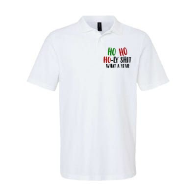 Ho Ho Holy Sh*t What A Year Funny Christmas Softstyle Adult Sport Polo