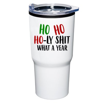 Ho Ho Holy Sh*t What A Year Funny Christmas Tumbler