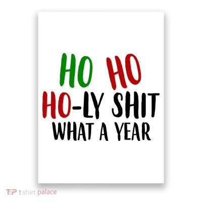 Ho Ho Holy Sh*t What A Year Funny Christmas Poster
