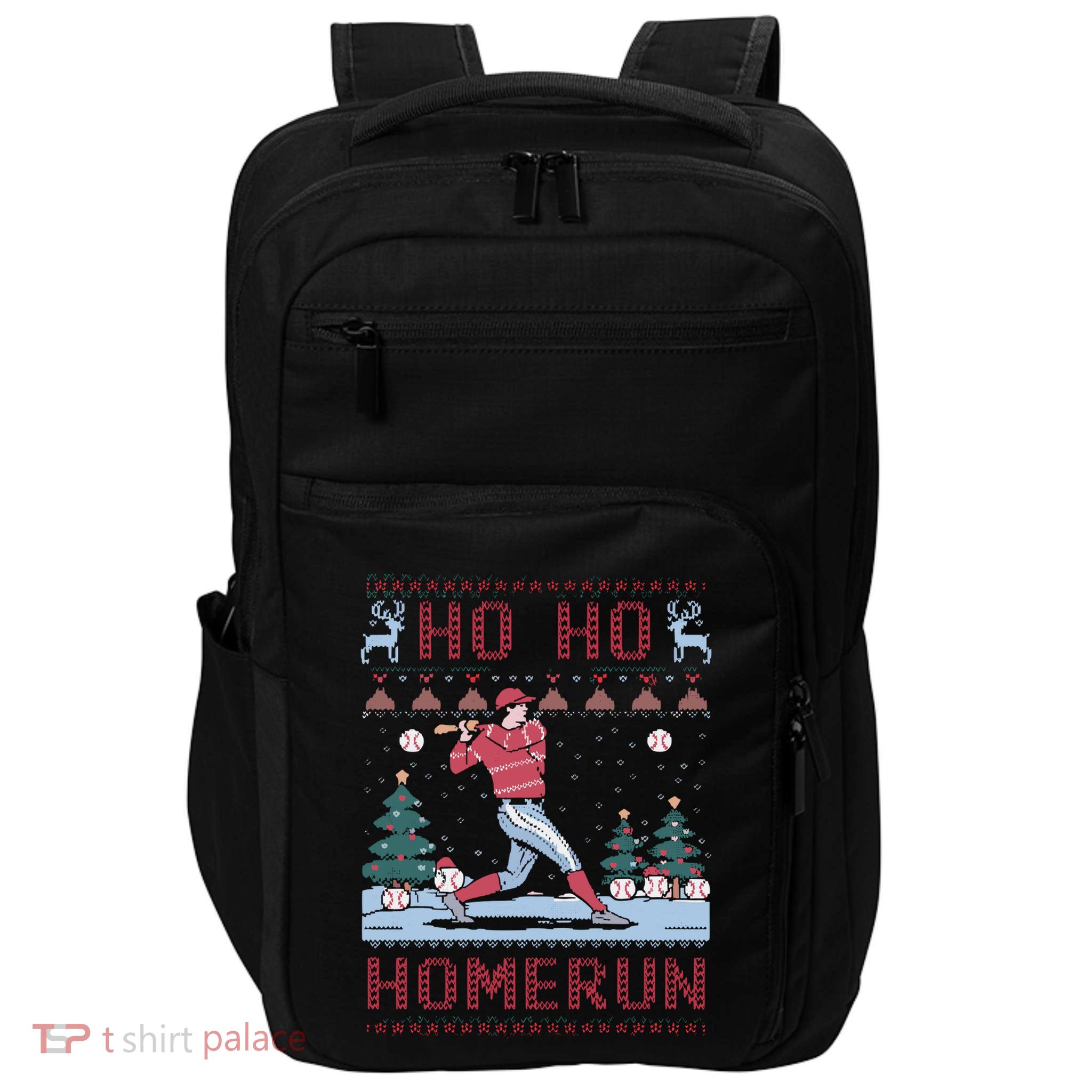 Ho Ho Homerun Ugly Xmas Christmas Party Cute Gift Impact Tech Backpack