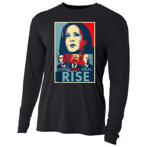 Hope Hate Heal Rise Kamala 2024 For President Campaign Cooling Performance Long Sleeve Crew