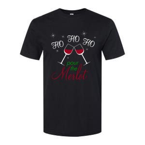 Ho Ho Ho Pour The Merlot Gift Softstyle CVC T-Shirt