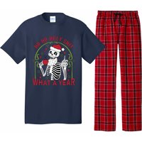 Ho Ho Holy Sht What A Year Skeleton Santa Christmas Gifts Pajama Set