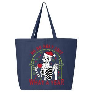 Ho Ho Holy Sht What A Year Skeleton Santa Christmas Gifts 25L Jumbo Tote