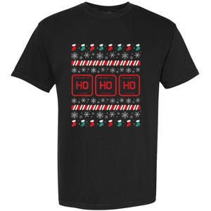 Ho Ho Ho Science Laboratory Ugly Christmas Sweater Lab Garment-Dyed Heavyweight T-Shirt