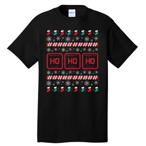 Ho Ho Ho Science Laboratory Ugly Christmas Sweater Lab Tall T-Shirt