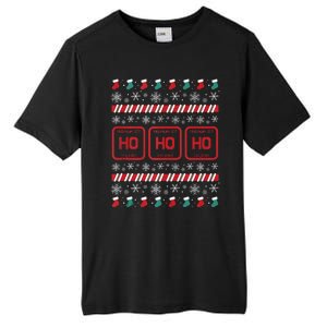 Ho Ho Ho Science Laboratory Ugly Christmas Sweater Lab Tall Fusion ChromaSoft Performance T-Shirt