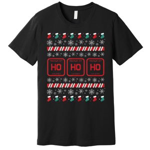 Ho Ho Ho Science Laboratory Ugly Christmas Sweater Lab Premium T-Shirt