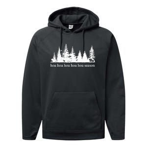 Hoa Hoa Hoa Hoa Hoa Cozy Season Twilight Lover Pine Forest Performance Fleece Hoodie