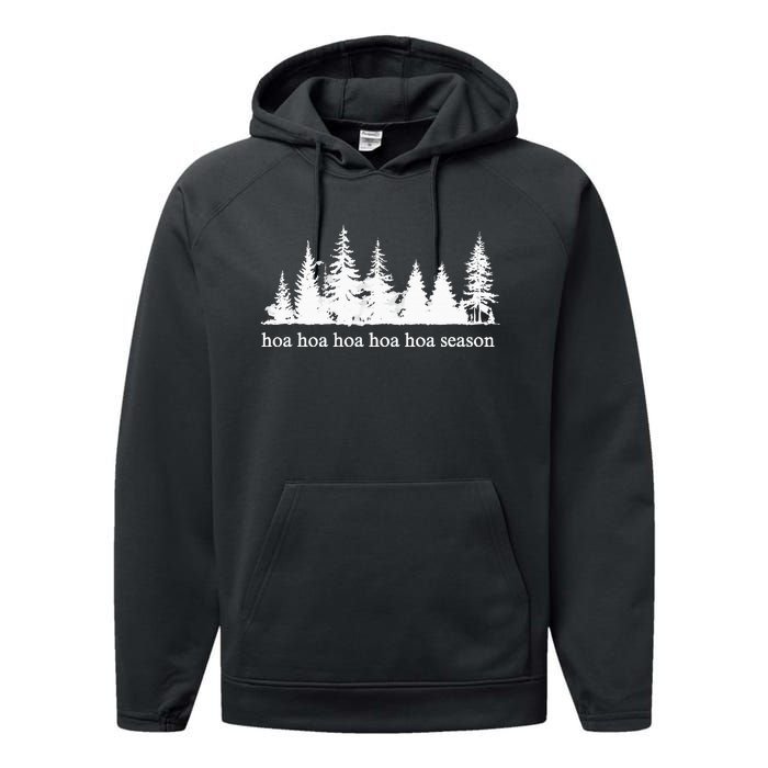 Hoa Hoa Hoa Hoa Hoa Cozy Season Twilight Lover Pine Forest Performance Fleece Hoodie