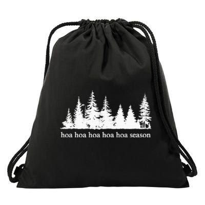 Hoa Hoa Hoa Hoa Hoa Cozy Season Twilight Lover Pine Forest Drawstring Bag