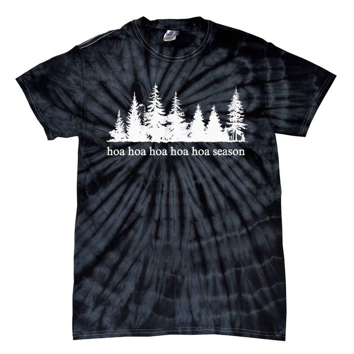 Hoa Hoa Hoa Hoa Hoa Cozy Season Twilight Lover Pine Forest Tie-Dye T-Shirt