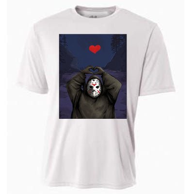 Halloween Heart Hands Friday The 13th Jason Cooling Performance Crew T-Shirt