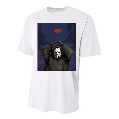 Halloween Heart Hands Friday The 13th Jason Performance Sprint T-Shirt