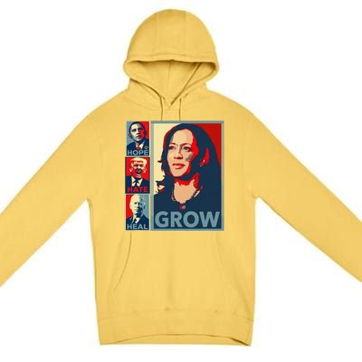 Hope Hate Heal Grow Premium Pullover Hoodie