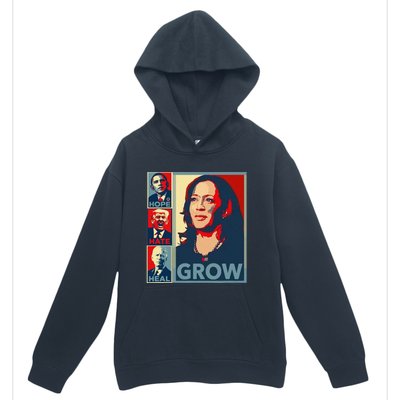 Hope Hate Heal Grow Urban Pullover Hoodie