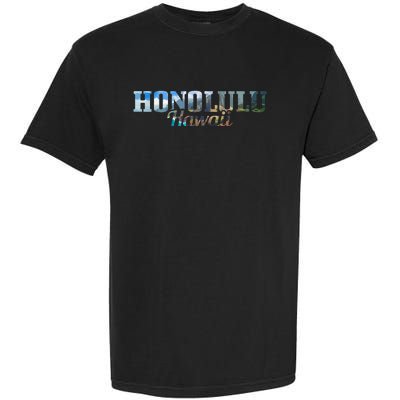 Honolulu Hawaii Hawaiian Islands Surf Surfing Surfer Gift Garment-Dyed Heavyweight T-Shirt