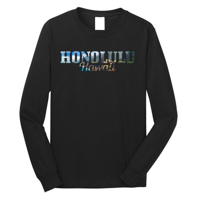 Honolulu Hawaii Hawaiian Islands Surf Surfing Surfer Gift Long Sleeve Shirt