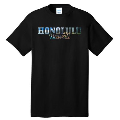 Honolulu Hawaii Hawaiian Islands Surf Surfing Surfer Gift Tall T-Shirt