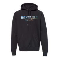 Honolulu Hawaii Hawaiian Islands Surf Surfing Surfer Gift Premium Hoodie