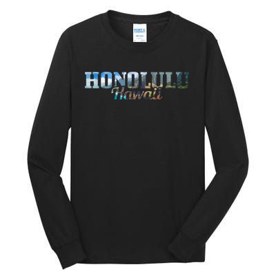 Honolulu Hawaii Hawaiian Islands Surf Surfing Surfer Gift Tall Long Sleeve T-Shirt