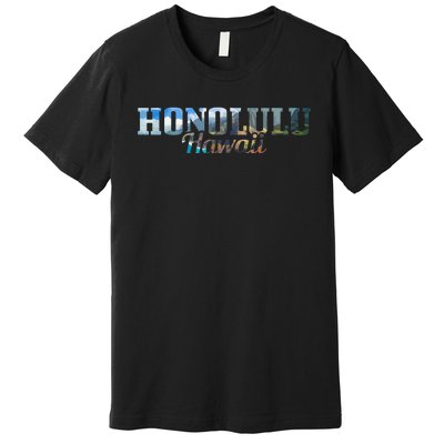 Honolulu Hawaii Hawaiian Islands Surf Surfing Surfer Gift Premium T-Shirt